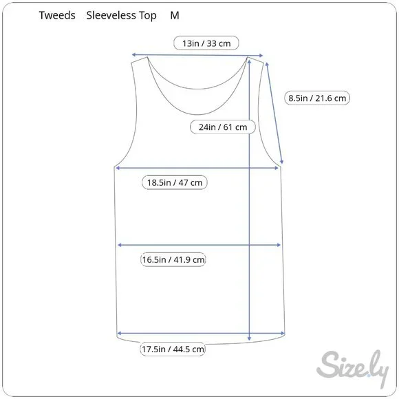 Tweeds Sleeveless Top Ruffled Front Women's Size Medium Blue New - Picture 7 of 7